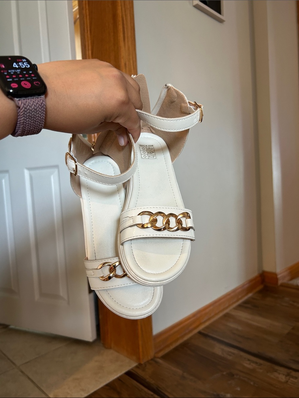 KIDS Chain-Link Ankle Strap Sandals